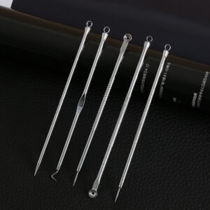 Stainless Steel Blackhead Extractors (Set of 5)